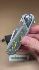 Remette Saker Falcon Folding Knife 2.99" S45VN Blade Carbon Fiber/Titanium Handles – ASTP-2