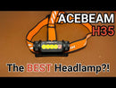 Acebeam H35 2600 Lumen Dual-Light Source White + Red LEDs Rechargeable Headlamp