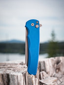 Pro-Tech Malibu 5401-Blue – 3.25" MagnaCut Reverse Tanto, Manual Flipper Knife