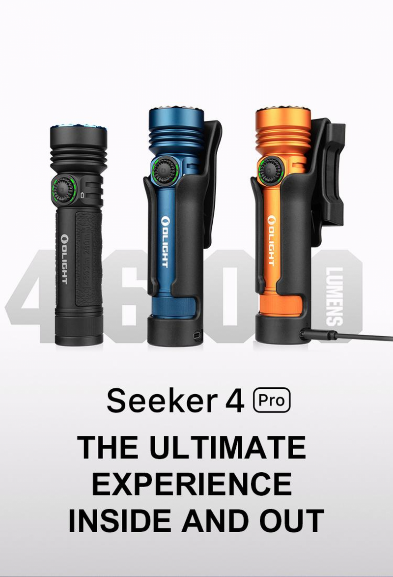 OLIGHT Seeker 4 Pro 懐中電灯 4000ルーメン オレンジ 【公式通販】 OLIGHT Seeker 4 Pro 懐中電灯 4000ルーメン オレンジ 【公式通販】