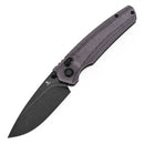 Tenable Raven T2109V7 – 3.14" Blackwashed 14C28N Drop Point Blade, Purple Micarta Handle, Crossbar Lock – Designed by Black Bird Blades