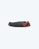Benchmade Crooked River 15080BK‑04 | 4″ CPM‑MagnaCut Clip‑Point Knife, DLC Battlewash, Burnt Copper Aluminum & Black Canvas Micarta