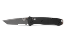 Benchmade 537SGY-03 Bailout AXIS Folding Knife 3.38" CPM-M4 Tungsten Gray Tanto Combo Blade, Black Aluminum Handles