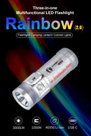 Lumintop Rainbow 2.0 Multi-Light Source – 3000 Lumen RGB & UV USB‑C Rechargeable EDC Flashlight