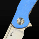 Reate Remedy FatCarbon Glass Blue titanium pivot detail