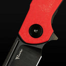 Reate Remedy FatCarbon Glass Red DLC titanium pivot detail