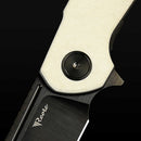 Reate Remedy FatCarbon Glass White DLC titanium pivot detail