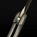 Reate Remedy Ti Bead Blast titanium frame lock detail