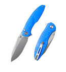 Remette Whale Button Lock folding knife blue handle