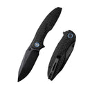 Remette Cool Whale RTCL-G2 3.15" 14C28N Ti-Plated Backwashed Blade Raindrop G10 Handle