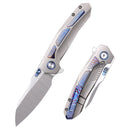Remette Kestrel RTPO-D – 2.83" S35VN Reverse Tanto, Titanium Gray & Timascus