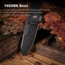REMETTE RT-Cosmic RTCO-GB – 2.76" 14C28N Drop Point Button + Liner Lock Knife G10 Handle