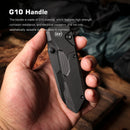REMETTE RT-Cosmic RTCO-GB – 2.76" 14C28N Drop Point Button + Liner Lock Knife G10 Handle