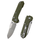 REMETTE RT-Cosmic RTCO-GM – 2.76" 14C28N Drop Point Button + Liner Lock Knife G10 Handle