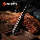 REMETTE RT-Cosmic RTCO-GM – 2.76" 14C28N Drop Point Button + Liner Lock Knife G10 Handle