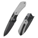 REMETTE RT-Meteor RTPT-BDL – 2.99" M390 Drop Point Button + Liner Lock Knife Titanium & Carbon Fiber