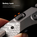REMETTE RT-Meteor RTPT-BDL – 2.99" M390 Drop Point Button + Liner Lock Knife Titanium & Carbon Fiber