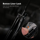 REMETTE RT-Meteor RTPT-ELD – 2.99" M390 Drop Point Button + Liner Lock Knife Titanium & Carbon Fiber