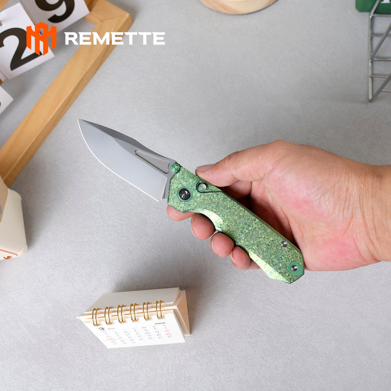Remette RT-Rhino RNTB4 – 3.07″ M390 Titanium Folder