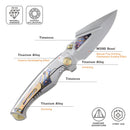 REMETTE RT-Scepter SCPT-A – 3.46" M390 Clip Point Button Frame Lock Knife with Timascus Handle