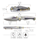 REMETTE RT-Scepter SCPT-A – 3.46" M390 Clip Point Button Frame Lock Knife with Timascus Handle