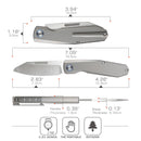 REMETTE RT-Squirrel Folding Knife – M390 Premium Blade with Titanium Handle | RTDP-G