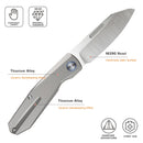 REMETTE RT-Squirrel Folding Knife – M390 Premium Blade with Titanium Handle | RTDP-G