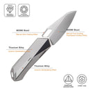 Remette Woodpecker RTWP-T 2.95" M390 Reverse Tanto Folding Knife Titanium Handle Liner Lock
