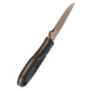 Tenable Tiny Dancer G014A1 – 3.17" Rose Gold Coated D2 Drop Point Blade, Black G10 Handle, Fixed Blade EDC Knife
