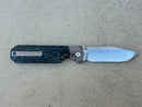 Knife Standards RR Standard (+) “Mr. Clean” Folding Knife – 4" MagnaCut Clip Point Blade, Titanium Frame, Carbon Fiber Inlays, Ceramic Bearings