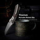 Remette RT-Meteor RTPT-D titanium and copper infused carbon fiber handle scales