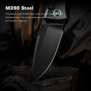 Remette RT-Steed RTWS-BH blade detail – black DLC M390 drop point