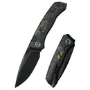 Remette RT-Steed RTWS-BH front view – 3.07″ black DLC M390 drop point folding knife