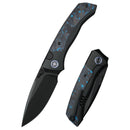 Remette RT-Steed RTWS-BL front view – 3.07″ black DLC M390 drop point folding knife