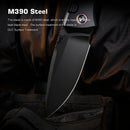 Remette RT-Steed RTWS-BY blade detail – black DLC M390 drop point