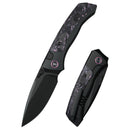 Remette RT-Steed RTWS-BY front view – 3.07″ black DLC M390 drop point folding knife