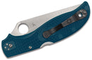 Spyderco Stretch 2 XL Lightweight – 3.99" Satin K390 PlainEdge Blade, Blue FRN Handles – C258FPK390