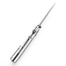 Tenable Eaglestrike T1095V4 – 3.73" Stonewashed Nitro-V Drop Point Blade, Silver Anodized Aluminum Handle with Diamond Pattern