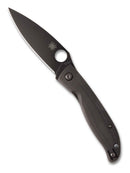 Spyderco Mantra 4 C274GBBKP – 3.34" Black 8Cr13MoV PlainEdge Blade, Black G-10 LinerLock Knife