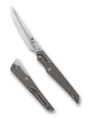 Spyderco Cobol 3.39" M390 Drop Point Slipjoint Folding Knife Titanium Handle C273TIP