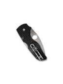 Spyderco Lil Native C230SBK open position showing CTS BD1N SpyderEdge serrated blade