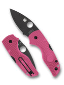 Spyderco Lil' Native Lightweight C230PPNBK 2.42" CTS BD1N Black DLC Blade - Pink FRN