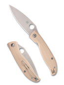 Spyderco Mantra 4 C274GWP – 3.34" 8Cr13MoV PlainEdge Blade, White Carbon Fiber/G-10 Laminate LinerLock Knife