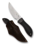 Spyderco Moran Sprint Run Fixed Blade Knife 3.92" Damasteel DS93X™ – FRN/Kraton Handle | FB01PGYD