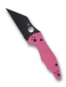 Spyderco Yojimbo 2 C85GPNBKP2 3.2" S30V Black DLC Wharncliffe Blade Pink G-10 Handle Folding Knife