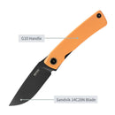 SRM Air 105M-GJ – 2.95" 14C28N Drop Point Liner Lock EDC Knife with G10 Handle