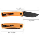 SRM Air 105M-GJ – 2.95" 14C28N Drop Point Liner Lock EDC Knife with G10 Handle