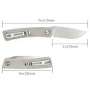 SRM Air 105M-GK – 2.95" 14C28N Drop Point Liner Lock EDC Knife with G10 Handle