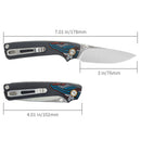 SRM Dome 2.99" 14C28N Slip Joint Folding Knife – G10 Handle (106M-GK)