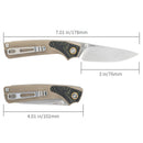 2.99" 14C28N Drop Point Slip Joint Knife – SRM Dome G10 EDC (106M-GW)